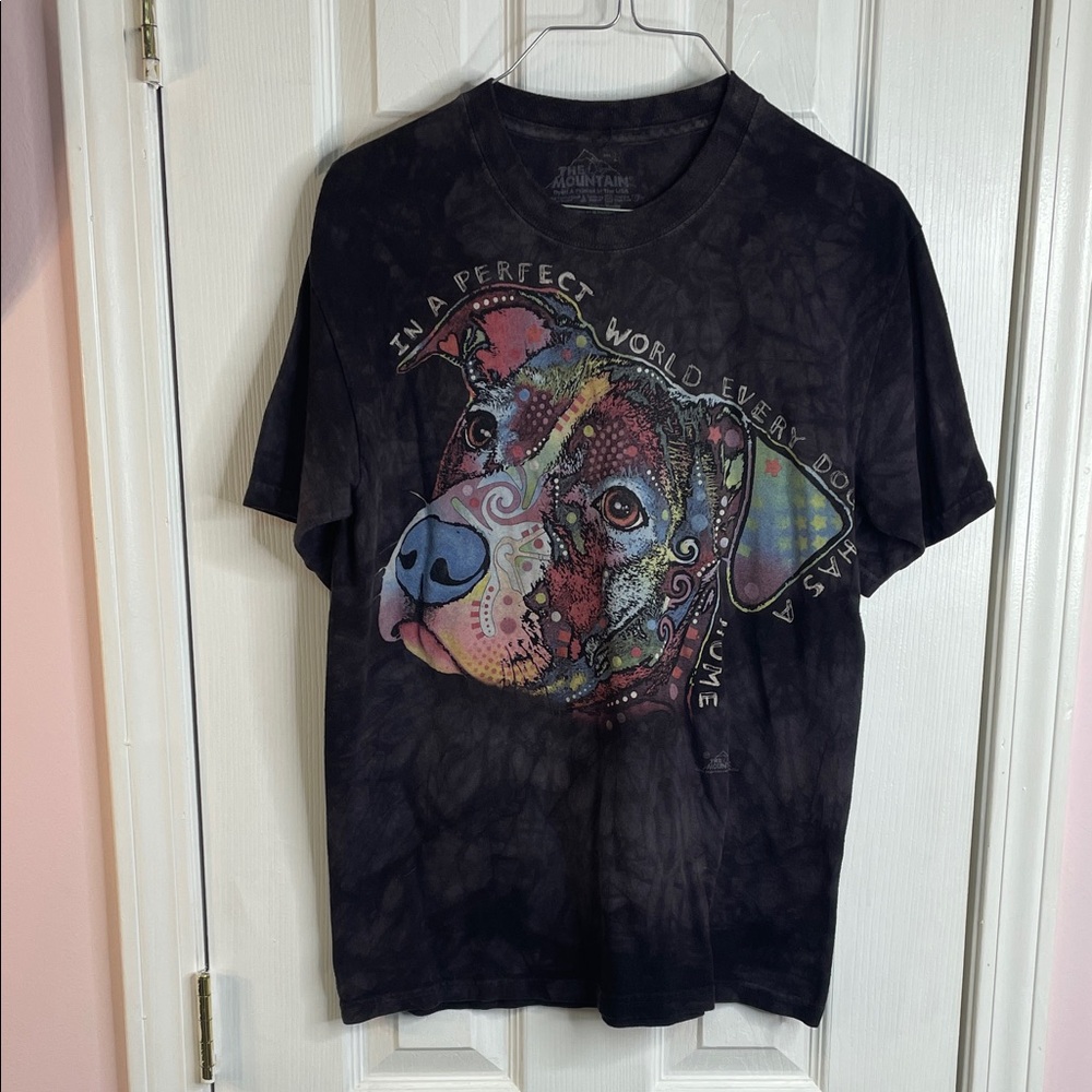 The Mountain Pit Bull Perfect World T-Shirt Pop Art Dean Russo Unisex Medium